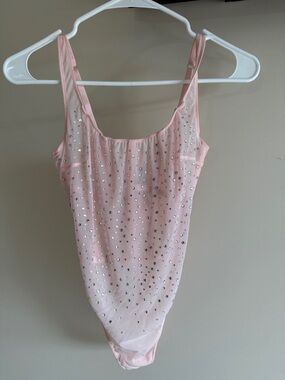 Victoria's Secret Blush Pink Crystal-Embellished Bodysuit